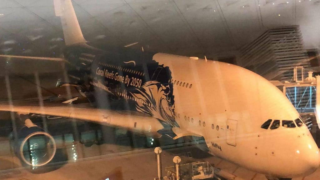 Avião que vai trazer portugueses no aeroporto de Wuhan