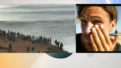 VÍDEO: o momento em que Alex Botelho foi apanhado por onda gigante - TVI