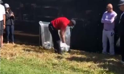 VÍDEO: Tiger Woods teve de ir buscar a bola... ao lixo - TVI
