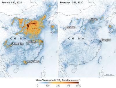 Covid-19: imagens da NASA mostram a diminuição da poluição na China - TVI