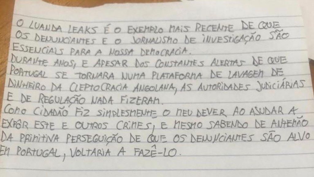 Ana Gomes revela mensagem de Rui Pinto 