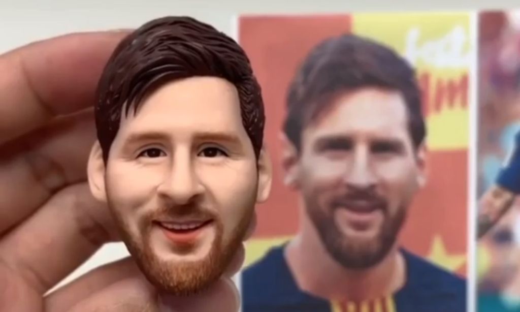 VÍDEO: o retrato perfeito de Messi feito com... plasticina (instagram)
