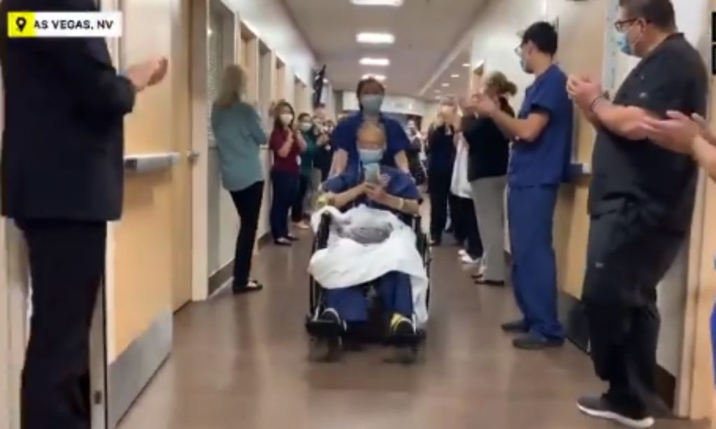 VÍDEO: a emotiva homenagem a um paciente com covid-19 em Las Vegas (twitter)