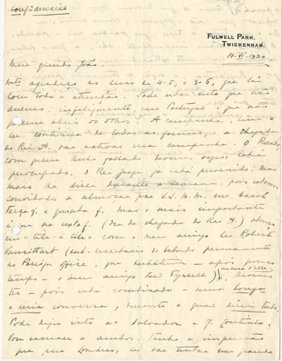 Ephemera Diário: D. Manuel II (admirador de Salazar) - carta de 1930 - TVI