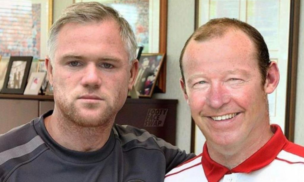 Evra brinca com mistura de rostos entre Alex Ferguson e Wayne Rooney