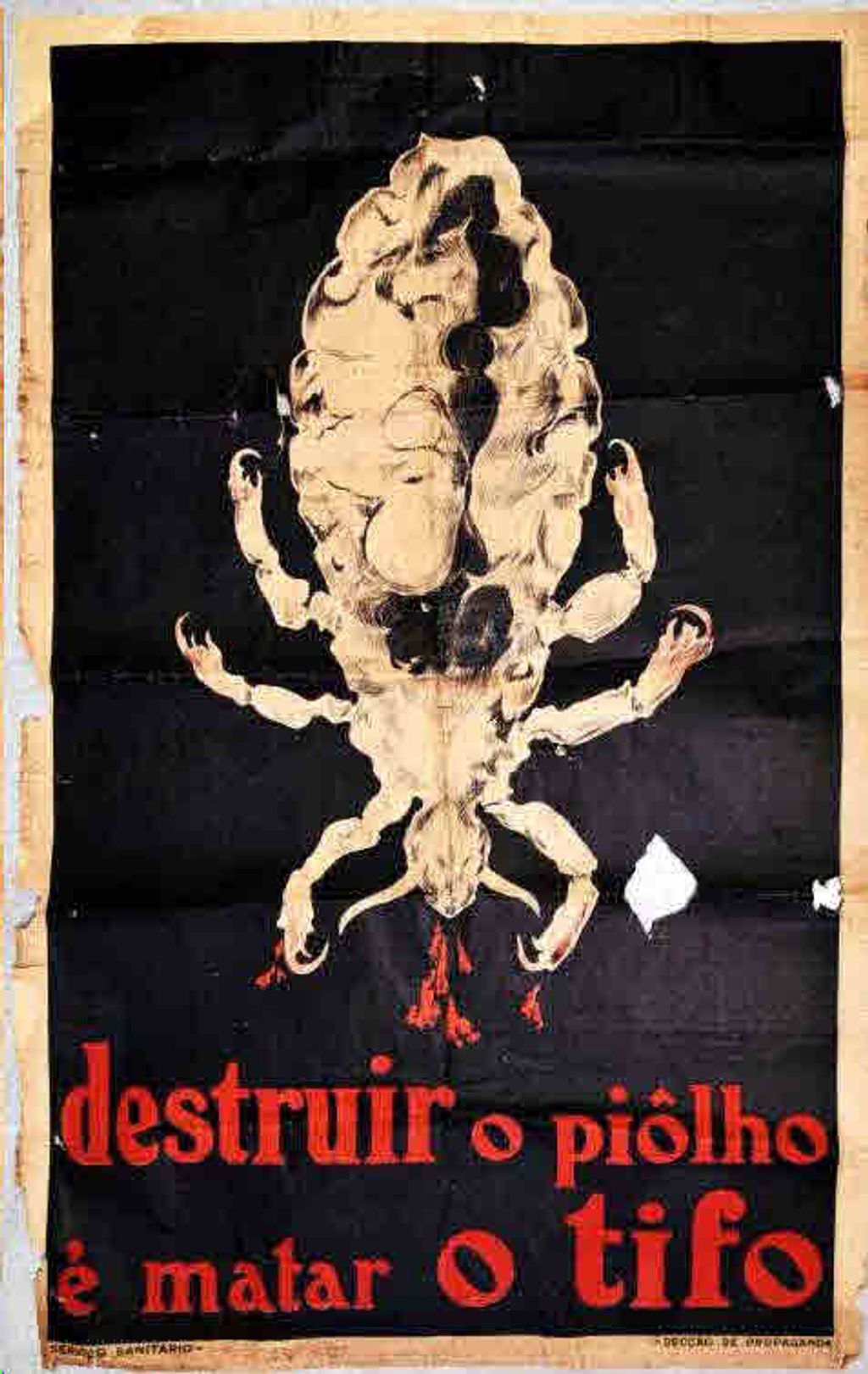 Arquivo Ephemera: cartaz sobre epidemias anos 20-30