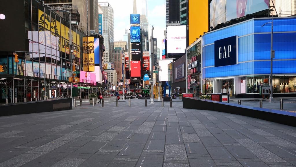 Times Square em tempos de Covid-19