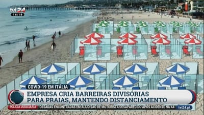 Cubículos transparentes na praia: a hipótese que está a ser estudada em Itália - TVI