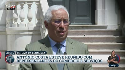 Costa anuncia proibição de circulação entre concelhos entre 1 e 3 de maio - TVI