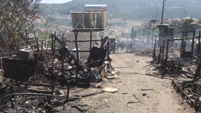 Português testemunhou incêndio que desalojou 200 refugiados na Grécia - TVI