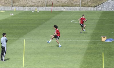 FOTOS: Benfica continua a trabalhar com respeito pela distância - TVI