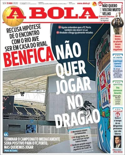 Quiosque: Benfica recusa Dragão, mercado de Vinícius e Nakajima quer golos - TVI
