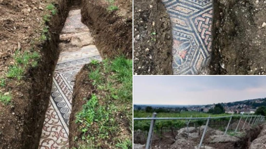 Mosaico romano encontrado em Verona