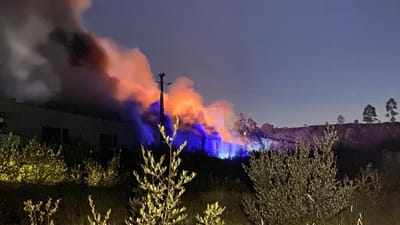 Incêndio em fábrica de Santo Tirso dominado durante a madrugada - TVI