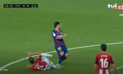 VÍDEO: a entrada arrepiante de Messi que nem um amarelo valeu - TVI