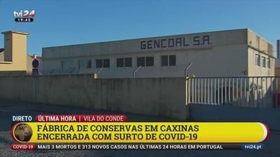 Detetado surto de Covid-19 em fábrica de conservas em Vila do Conde - TVI