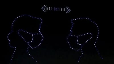 Espetáculo de drones ilumina os céus para homenagear profissionais de saúde - TVI