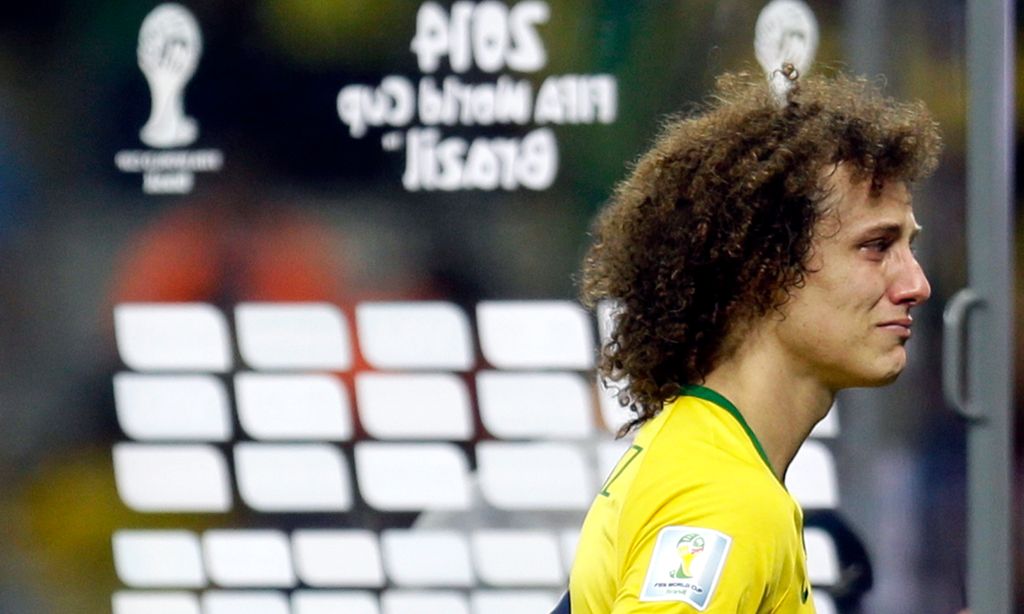 David Luiz após o Brasil-Alemanha (1-7) no Mundial 2014 (AP)