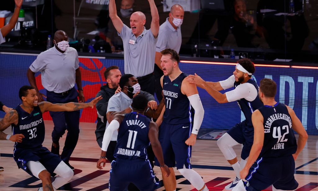 NBA, Mavericks-Clippers: Luka Doncic decide jogo 4 com triplo no último lance (Kevin C. Cox/Pool)