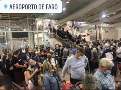 Covid-19: mil passageiros no controlo de fronteira automatizado do aeroporto de Faro - TVI