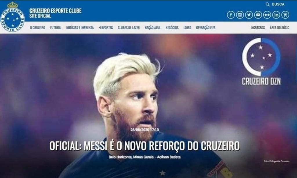 Cruzeiro anuncia Messi