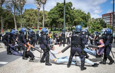 Manifestantes pelo clima bloquearam rotunda do Marquês de Pombal - TVI