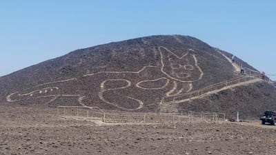 Há um gato gigante desenhado numa encosta do deserto de Nazca - TVI