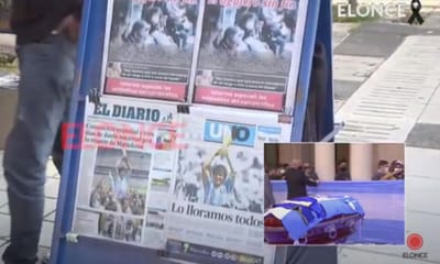 VIRAL: em pleno direto do funeral de Maradona, uma televisão captou isto... - TVI