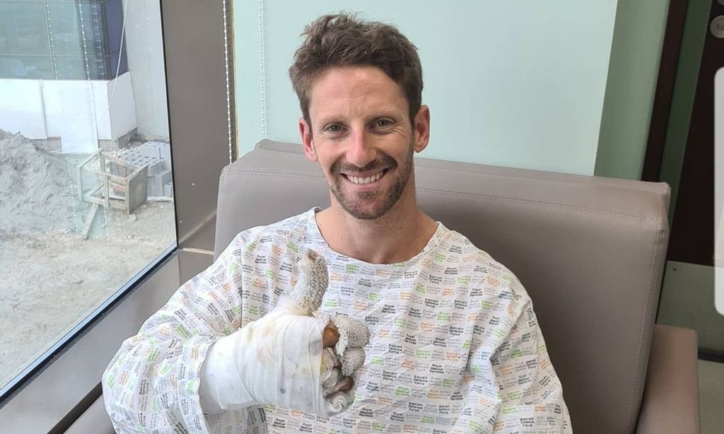 Romain Grosjean recupera após o acidente na Fórmula (Instagram: Romain Grosjean)