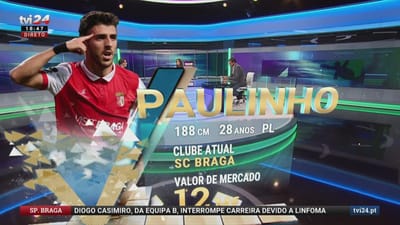 "Mais Transferências": Palhinha pode jogar dérbi. Paulinho, Matheus Reis e João Pereira certos no Sporting - TVI