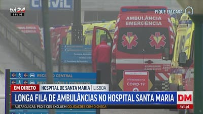 A manhã seguinte à fila de 30 ambulâncias no Hospital de Santa Maria - TVI