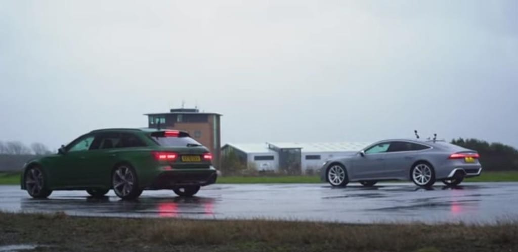 Audi RS6 Avant vs RS7 Sportback (Reprodução Youtube Carwow)