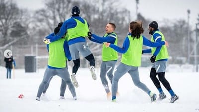 VÍDEO: incrível manto de neve no treino do Hertha - TVI