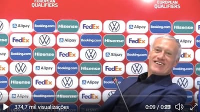 VÍDEO: reação hilariante de Deschamps após pergunta por Benzema - TVI
