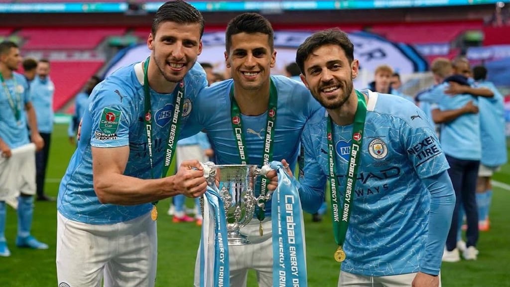 Portugueses do Manchester City (foto Instagram Bernardo Silva)