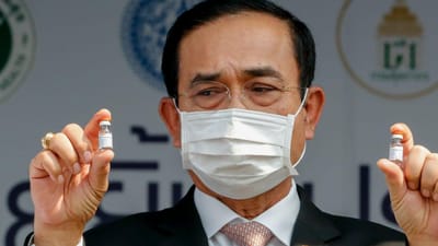 Primeiro-ministro da Tailândia multado por não usar máscara - TVI