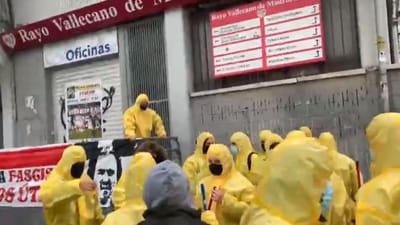 VÍDEO: adeptos do Rayo desinfetam estádio após visita da extrema-direita - TVI