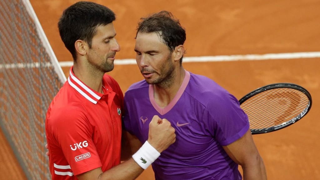 Rafael Nadal e Novak Djokovic (AP Photo/Gregorio Borgia)