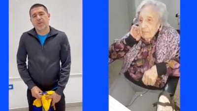 VÍDEO: a surpresa de Riquelme a uma adepta do Boca com... 104 anos - TVI
