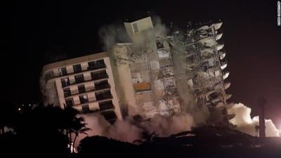 Miami: demolido edifício que ruiu e que provocou 24 mortes - TVI