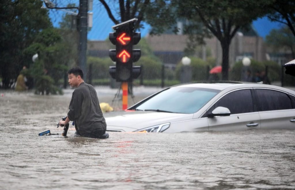 Enchentes na China (Lusa)