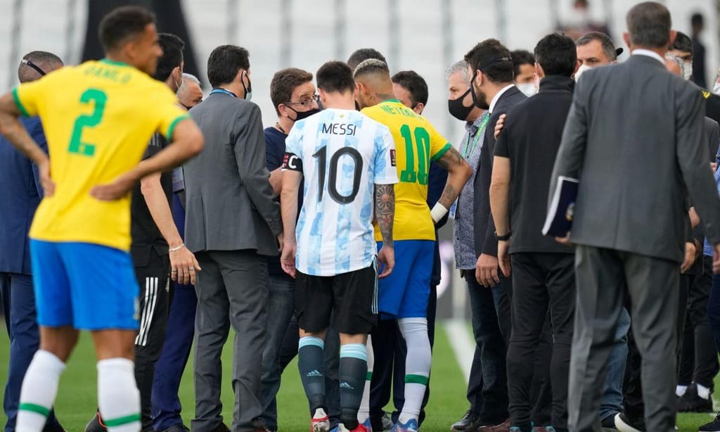 Brasil-Argentina interrompido (AP)