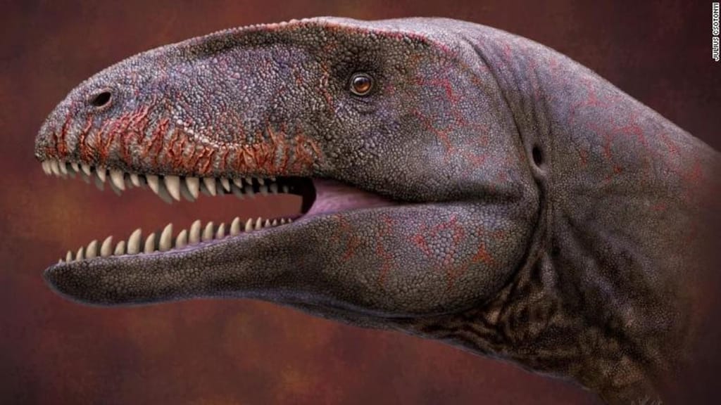 Dinossauro com dentes de tubarão