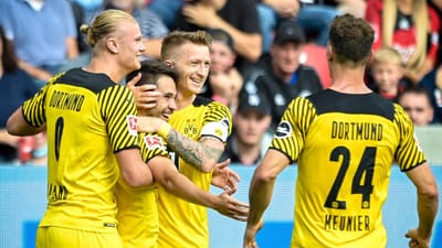 Bis de Haaland e golaço de Guerreiro em grande vitória do Dortmund - TVI