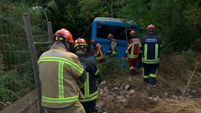 Autocarro despista-se, cai em ribanceira e faz 15 feridos em Camarate - TVI