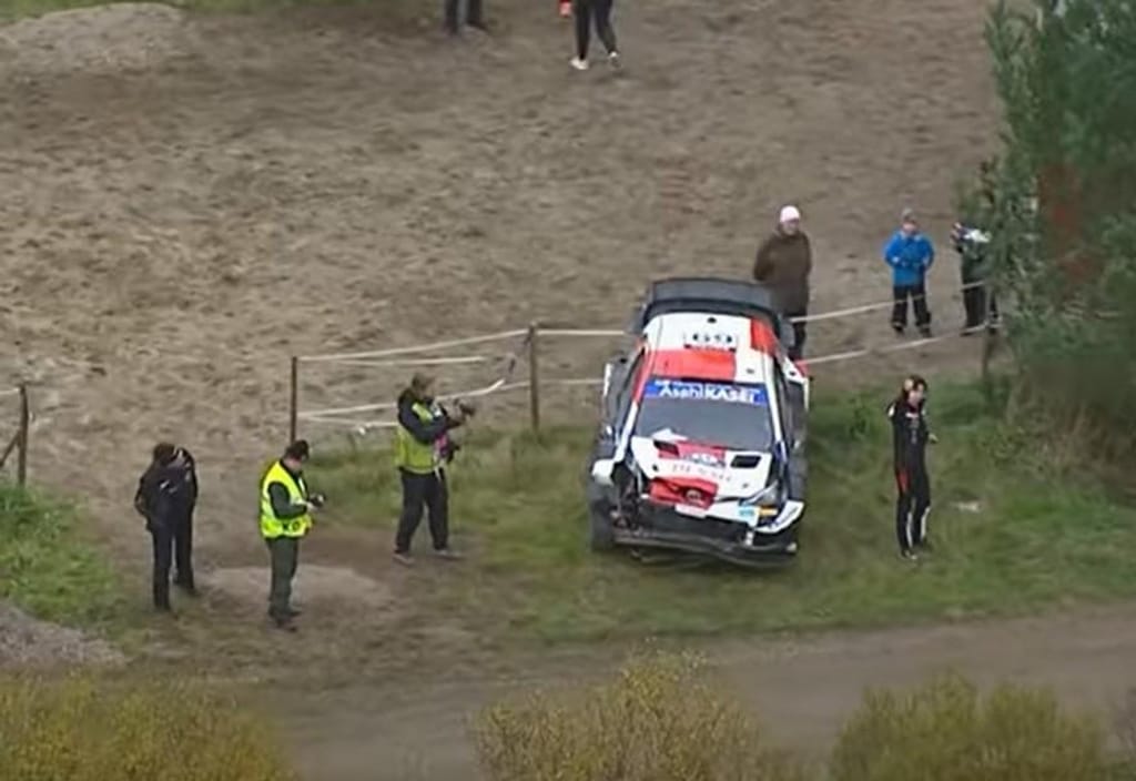 Acidente de Kalle Rovanpera no Rali da Finlândia (captura YouTube WRC)