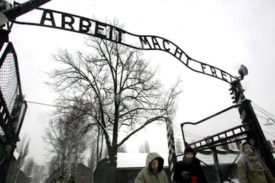 Graffiti antissemitas encontrados em barracões de Auschwitz - TVI
