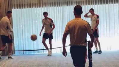 VÍDEO: antes do Benfica, Bayern até futevólei joga no hotel - TVI