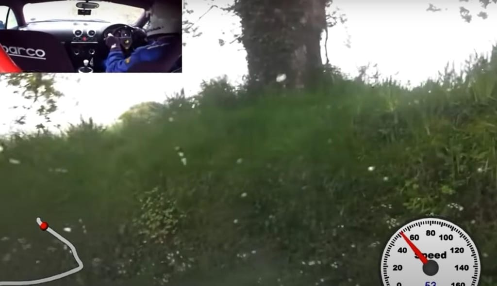 Acidente na Werrington Hillclimb (captura YouTube)