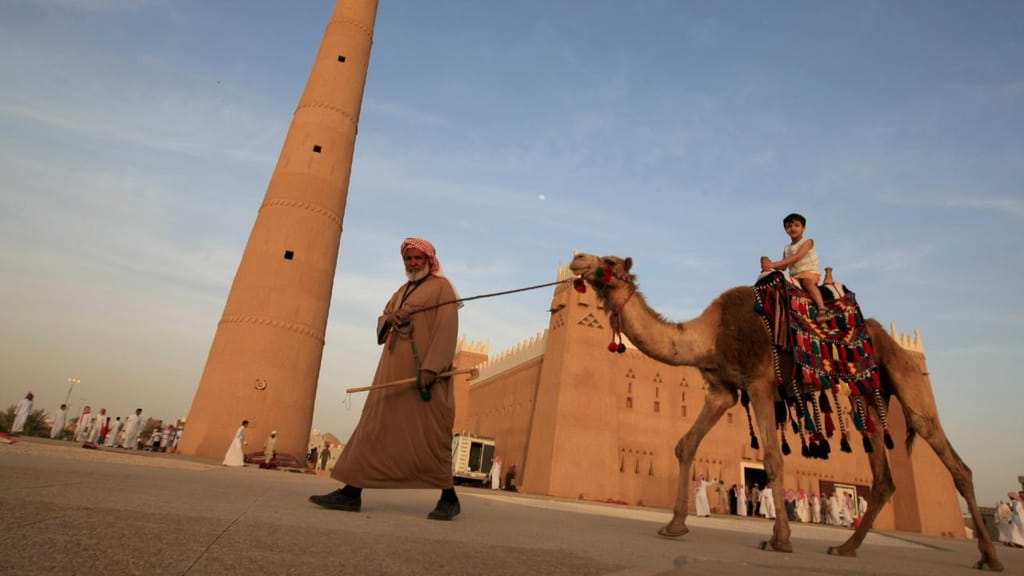 Camelo no festival Janadriyah (Hassan Ammar/AP)